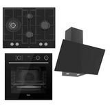 Ferre Steamart ve Fryart ED075 - XE64CS -D077 3'lü Siyah Ankastre Set