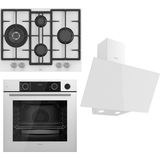 Ferre STEAMART&FRYART Serisi Buharlı Pişirme Beyaz Set (ED076 + XE64CB +D078 )