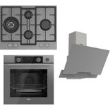 Ferre Steamart&fryart Serisi Buharlı Pişirme Gri Set (ED078 + XE64CPR +D065 ) - Antrasit