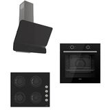 Ferre Svart CS Serisi XE61Cs - CS205 - D080 Lux Siyah 3'lü Ankastre Set