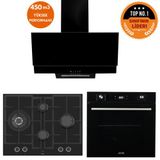 Ferre Ve Afm Tech Marka Iq 8 Prog. Turbolu Siyah Dijital Ankastre Set (Ed075-Wfa Wok+Fm7700+Fm3250)