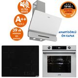 Ferre Ve Afm Tech Marka Sessiz İdol Elek.vitro Beyaz Dijital Ankastre Set (D081-Sa + V6-04 +Fm7701)