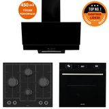 Ferre Ve Afm Tech Markalı / Bern 8 Prog. Turbolu Siyah Dijital Ankastre Set (Ln385 + Fm7700+Fm3250)
