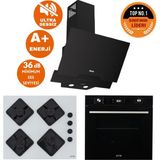 Ferre ve Afm Tech Markalı Bıq Sessiz Turbo 8 Prog Dijital Ankastre Set (D063-SA +FM7700 +FM-BD2201) - Beyaz