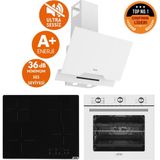 Ferre ve Afm Tech Markalı / Esse Sessiz Elektrik Vitro. Ankastre Set (D064 -Sa + V6-04 + FM7601 ) - Siyah