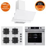 Ferre Ve Afm Tech Markalı/ Gain 8 Prog. Turbolu Beyaz Dijital Ankastre Set (Ss206 + Fm7701+Fm3301)