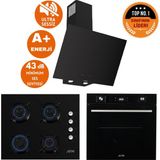 Ferre Ve Afm Tech Markalı Jeo Sessiz Turbolu Dijital Siyah Ankastre Set (D077-Sa + Fm7700 +Fm2200)