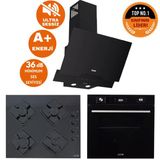 Ferre Ve Afm Tech Markalı Lıa Sessiz Turbo Dijital Siyah Ankastre Set (D063-Sa +Fm7700 +Fm-Bd2200)