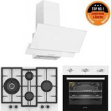 Ferre ve Afm Tech Markalı / Magican Beyaz Ankastre Set ( ED076-WFA Wok + FM7301 + FM2201)