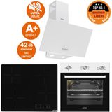 Ferre ve Afm Tech Markalı / Mona Elektrikli Vitro. Sessiz Ankastre Set (D078-SA + V6-04 + FM7301)