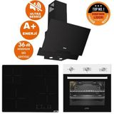 Ferre ve Afm Tech Markalı / Nature Elektrikli Vitro. Sessiz Ankastre Set (D063-SA + V6-04 + FM7301)