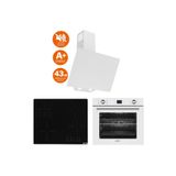 Ferre ve AFM Tech Markalı / Nesso Elektrikli Vitro. Sessiz Ankastre Set (D078-SA + V6-04 + FM7701)
