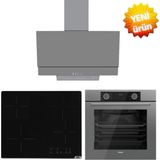 Ferre ve Afm Tech Markalı / Rara /fryart Elektrikli Vitro. Ankastre Set ( XE63CPR + V6-04 + FM3407)