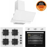 Ferre ve Afm Tech Markalı / Royalchef Beyaz Ankastre Set (SS206 + FM7301 + FM2201)