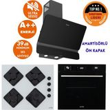 Ferre ve Afm Tech Markalı Vua Sessiz Turbo Dijital 8 Prog Ankastre Set (D080-SA +FM7700 +FM-BD2201) - Beyaz