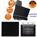 Ferre ve Afm Tech Markalı / Zenith Elektrikli Vitro. Sessiz Ankastre Set (D080-SA + V6-04 + FM7301)