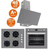 Ferre Ve Afm Tech Markalı/Silentart Gao Sessiz Antrasit-Gri Ankastre Set (D088-Sa +Fm2210 +Fm7710)