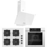 Ferre White FryArt 3 Lü Ankastre Set ( QEP63CB - SC206-FA - D087 ) Döküm Izgara