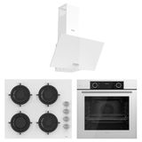Ferre White Mila Fryart D087 - CS206 - XE63CB 3'lü Beyaz Ankastre Set