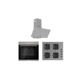 Ferre Xe Serisi Siyah Inox Ankastre Set (XE61MDV-SS208-D088)