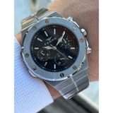 Ferro Çelik Kordon Iç Fonksiyonları Aktif Chronograph 30 mt Su Geçirmez Erkek Kol Saati EFM.43002.A2 - Gri - Siyah