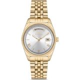 Ferro FL21131A-B Quartz Çelik Altın Rengi 35 mm Kadın Kol Saati - tek ebat