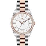 Ferro FL21263A-E Quartz Rose Gri Çelik Kordon 34 mm Kadın Kol Saati