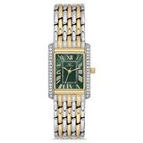 Ferro FL21483A-D6 Quartz Çelik Altın/gri Yeşil Kadran 22 mm Kadın Kol Saati - Altın - Metalik Gri
