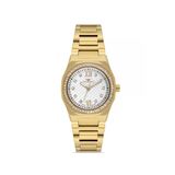 Ferro Fl21616awt-B Quartz Çelik Altın Rengi Beyaz Kadran 27 Mm Kadın Kol Saati