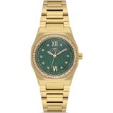 Ferro Fl21616awt-B6 Quartz Çelik Altın Rengi Yeşil Kadran 27 Mm Kadın Kol Saati