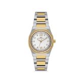 Ferro Fl21616awt-D Quartz Çelik Altın/Gri 27 Mm Kadın Kol Saati