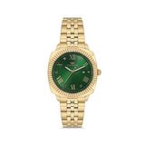 Ferro Fl21625awt-B6 Quartz Çelik Altın Rengi Yeşil Kadran 32 Mm Kadın Kol Saati