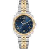 Ferro Fl21625awt-D3 Quartz Çelik Altın/Gri Lacivert Kadran 32 Mm Kadın Kol Saati