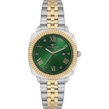 Ferro Fl21625awt-D6 Quartz Çelik Altın/Gri Yeşil Kadran 32 Mm Kadın Kol Saati