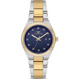 Ferro Fl21631awt-D3 Quartz Çelik Altın/Gri Lacivert Kadran 32 Mm Kadın Kol Saati
