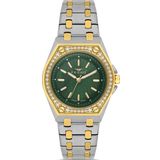 Ferro Fl43007a-D6 Quartz Çelik Altın/Gri Yeşil Kadran 33 Mm Kadın Kol Saati