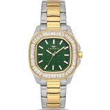 Ferro Fl43008a-D6 Quartz Çelik Altın/Gri Yeşil Kadran 31 Mm Kadın Kol Saati