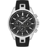 Ferro FM11379DWT-J Quartz Çelik Silikon Siyah 46 mm Erkek Kol Saati - tek ebat