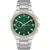 Ferro FM11590AWT-D6 Quartz Çelik Gri Yeşil Kadran 44 mm Erkek Kol Saati - tek ebat
