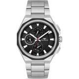 Ferro FM11590AWT-J2 Quartz Çelik Gri Siyah Kadran 44 mm Erkek Kol Saati - standart