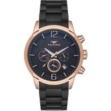 Ferro FM31916A-R Siyah Çelik Kordon 45 mm Fonksiyonlu Erkek Kol Saati - Renkli