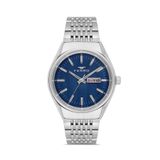Ferro FM43012A-A3 Quartz Çelik Gri Lacivert Kadran 40 mm Erkek Kol Saati