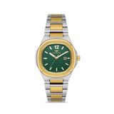 Ferro Quartz Çelik Altın/Gri Yeşil Kadran 24 Mm Kadın Kol Saati