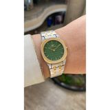 Ferro Quartz Çelik Altın/gri Yeşil Kadran 32 mm Kadın Kol Saati - Altın - Metalik Gri