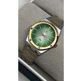Ferro Quartz Çelik Altın/Gri Yeşil Kadran 41 mm Erkek Kol Saati