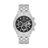 Ferro Quartz Çelik Gri Siyah Kadran 44 mm Fonksiyonları Aktif Erkek Kol Saati