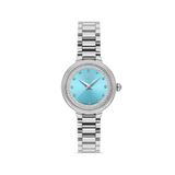 Ferro Quartz Çelik Gri Turkuaz Kadran 23 mm Kadın Kol Saati