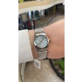 Ferro Quartz Çelik Gri Turkuaz Kadran 30 mm Kadın Kol Saati