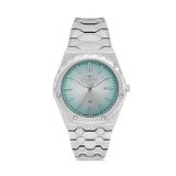 Ferro Quartz Çelik Gri Turkuaz Kadran 43 mm Erkek Kol Saati