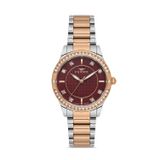 Ferro Quartz Çelik Rose/Gri Kırmızı Kadran 32 Mm Kadın Kol Saati